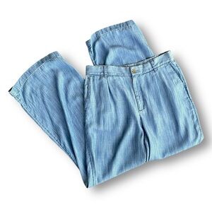 Lands' End Light Blue Elastic Waist Shorts